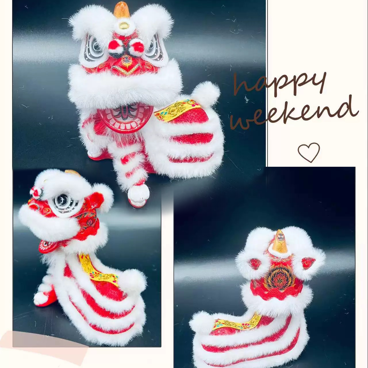 Lucky Lion Charm: Hand-Painted Mini Dance Guardian｜Portable Cultural Gallery